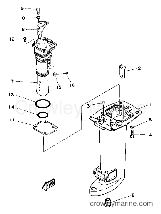 Yamaha Motors CV30ELD - UPPER CASING
