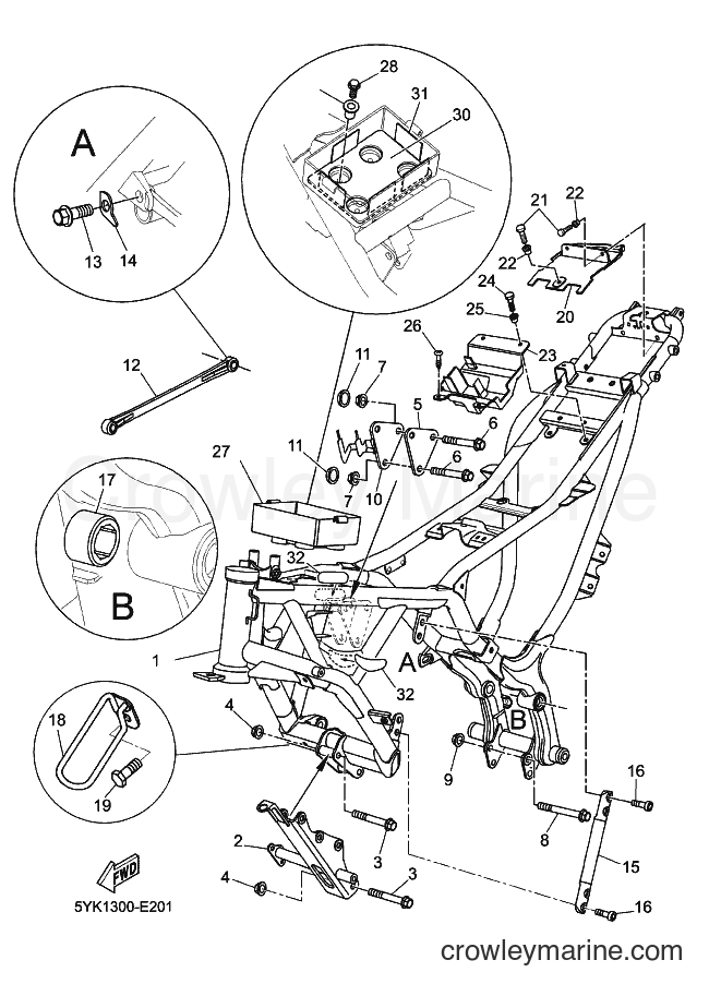 2007 Street Bike MT03 - MT03 (5YK2) [010] - FRAME