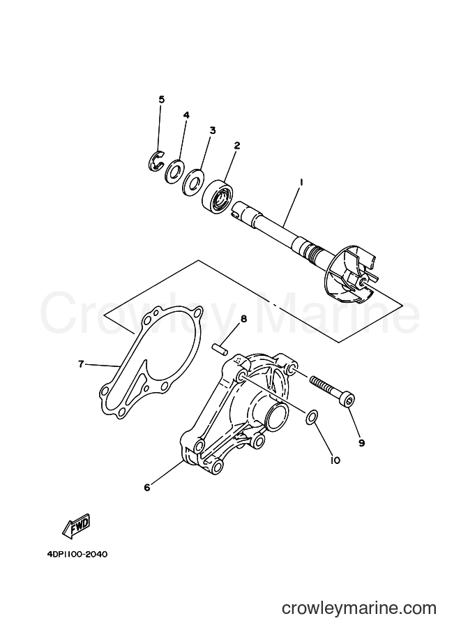 Yamaha Motors TZ250 (4DP4) [010] - WATER PUMP