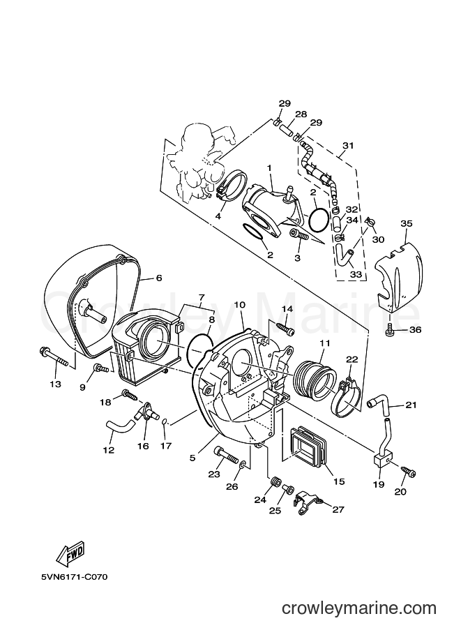 Yamaha Motors XV1700A (5VN6) [010] - INTAKE