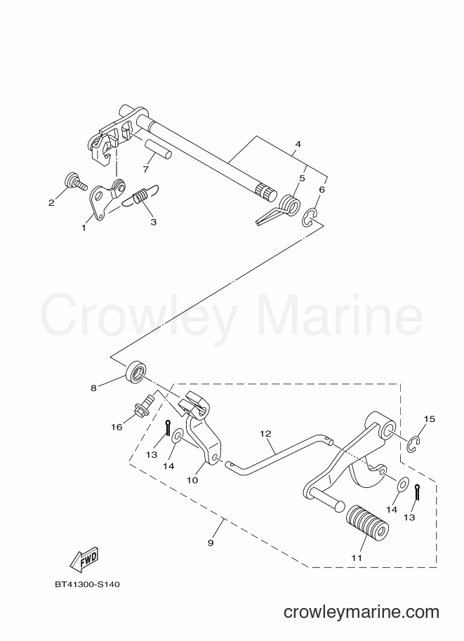 Yamaha Motors YS125-5C (BT41) [010] - SHIFT SHAFT
