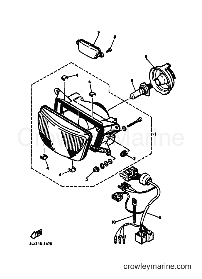 1993 Sport Bike FZR1000 - FZR1000 (3LKF) [010] - HEADLIGHT