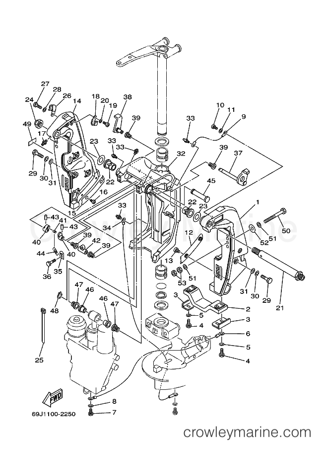 Yamaha Motors FL200AETX (60M2) [060] - BRACKET 1