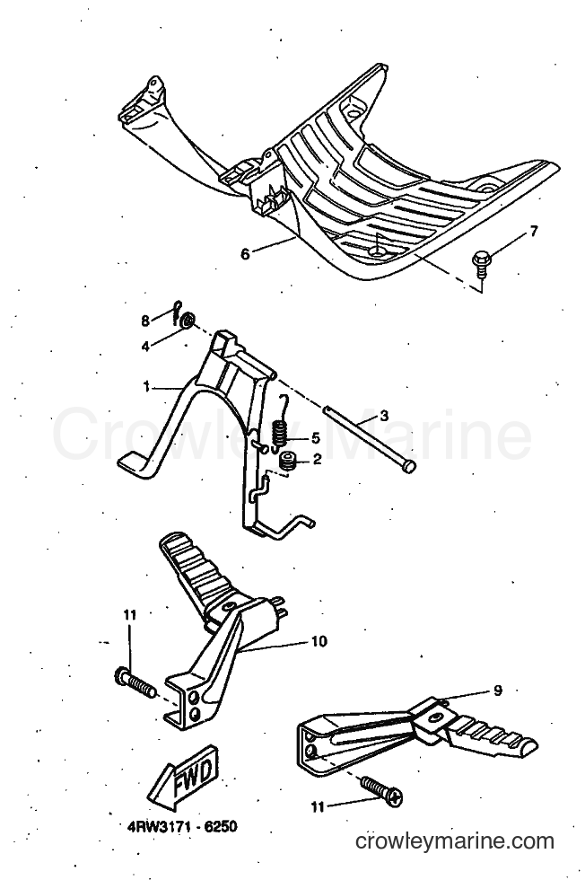 1999 Scooter CW50 - CW50 (5HG1) [010] - STAND & FOOTREST