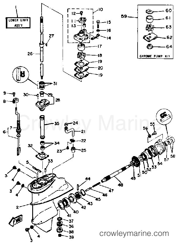 Yamaha Motors F9.9LJ - LOWER DRIVE 1