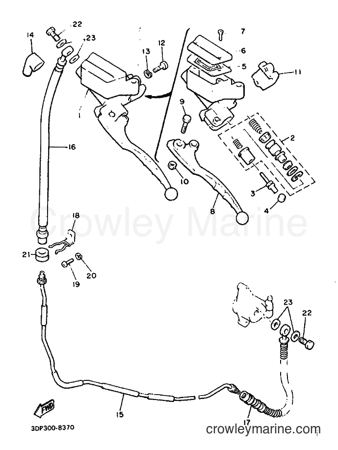 1988 Cruiser XVZ12TD - XVZ12TD (3DP1) [999] - FRONT MASTER CYLINDER 2