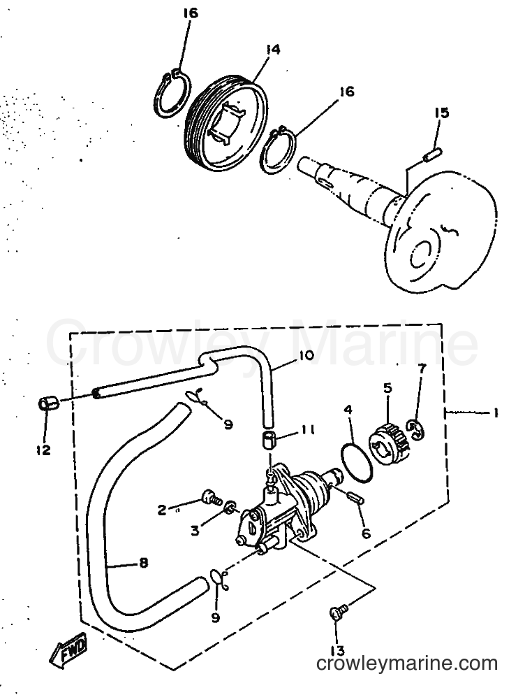 1997 Scooter YN50 - YN50 (5AD8) [010] - OIL PUMP
