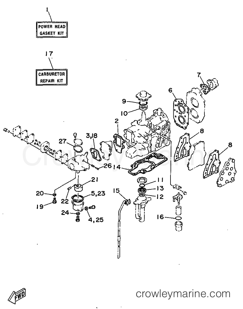 Yamaha Motors E8D (677) [03B] - Parts Catalog Page