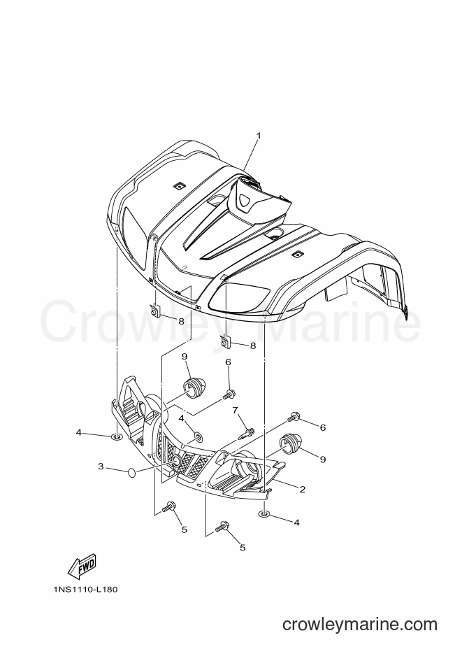 2017 ATV YFM350A - YFM350A (B149) [010] - FRONT FENDER