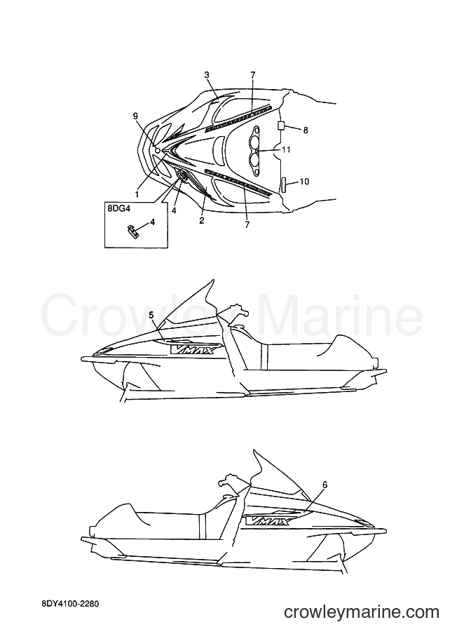 Yamaha Motors VX700DX (8DY4) [030] - EMBLEM