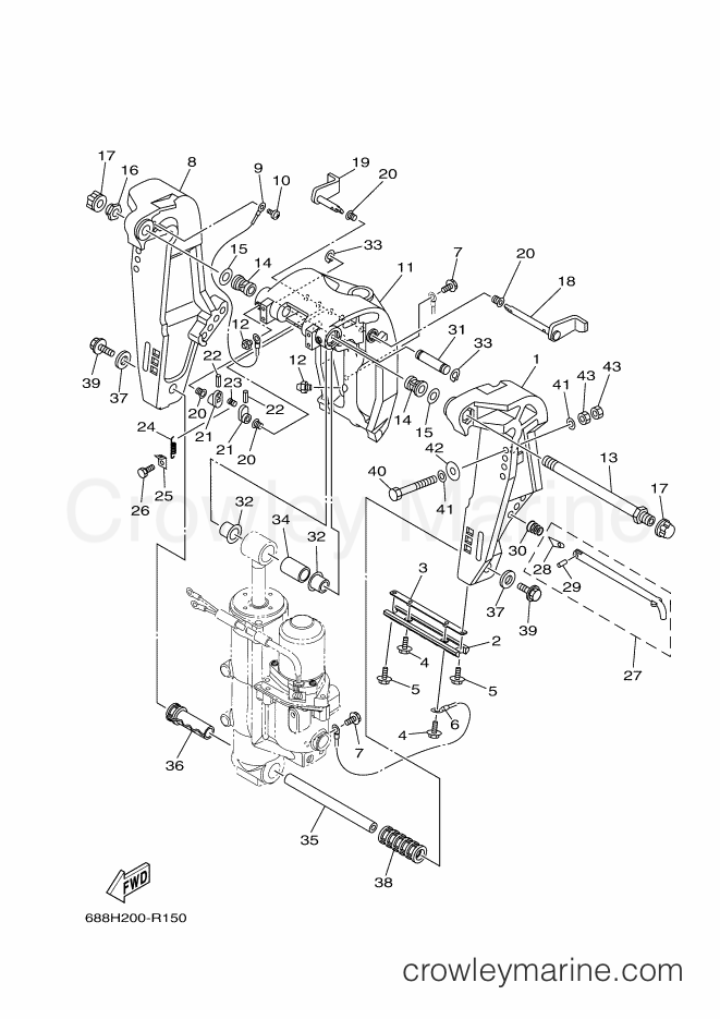 Yamaha Motors 85AED (688H) [050] - BRACKET 1