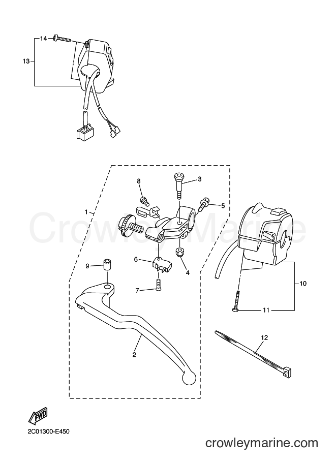 2010 Sport Bike YZF-R6 RaceBase - YZF-R6 RaceBase (13SU) [010] - HANDLE SWITCH & LEVER