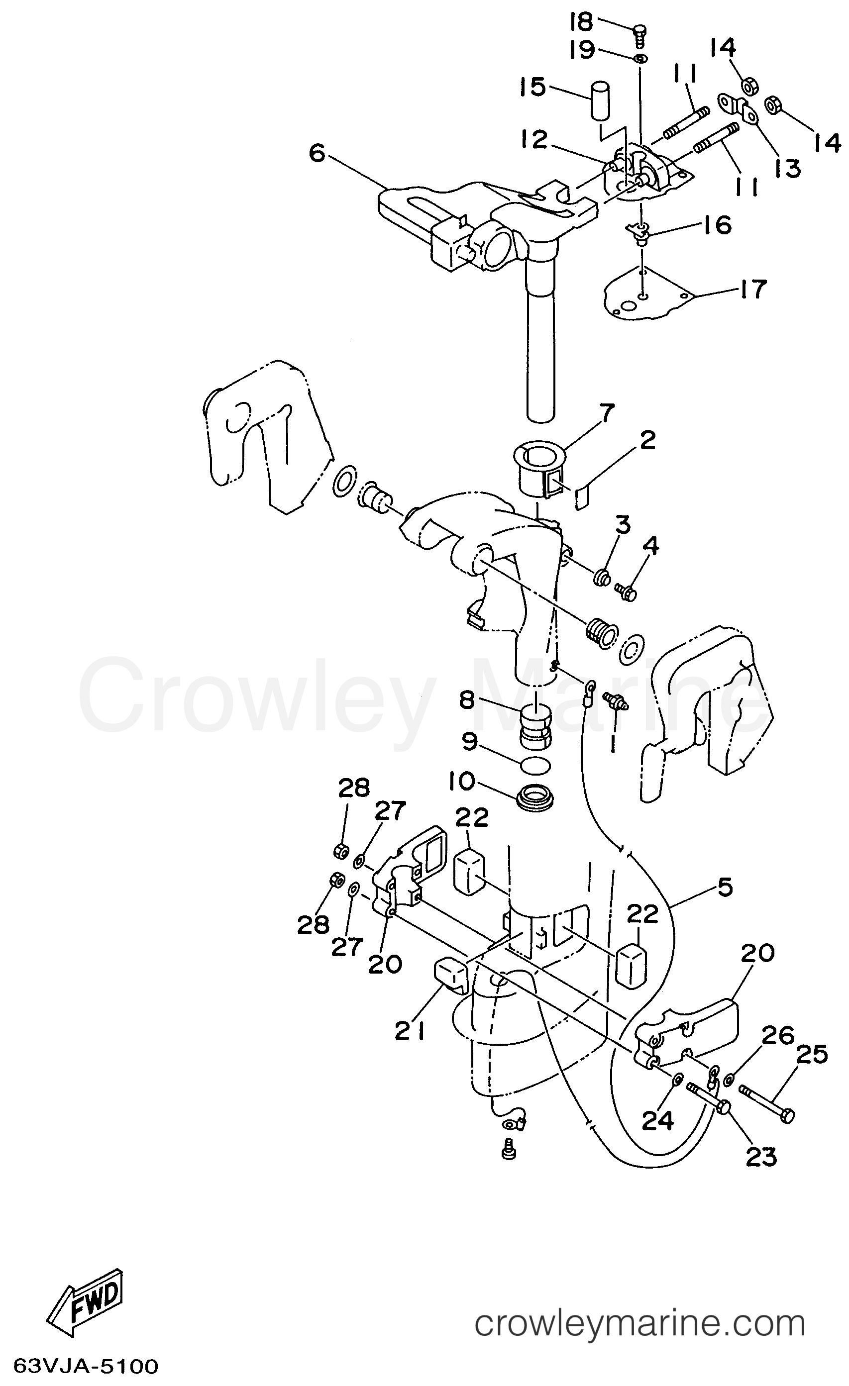 Yamaha Motors 9.9MLHU - BRACKET 2