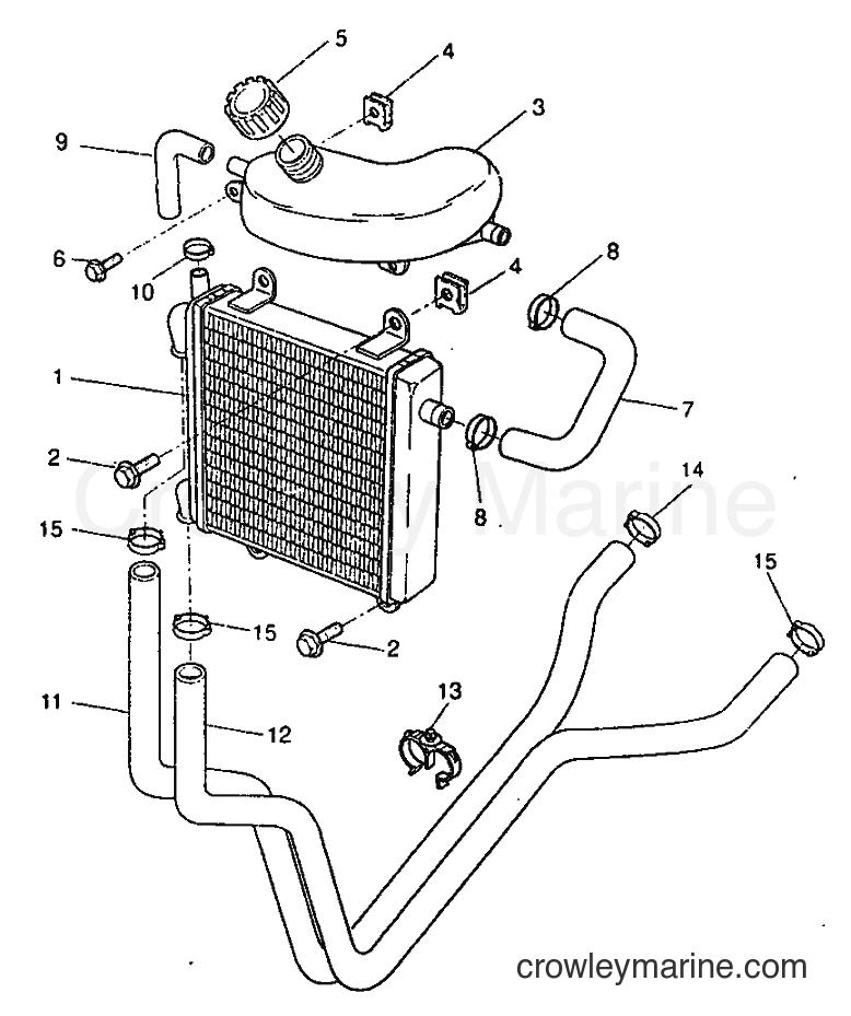 1997 Scooter YQ50 - YQ50 (5BS1) [999] - RADIATOR & HOSE