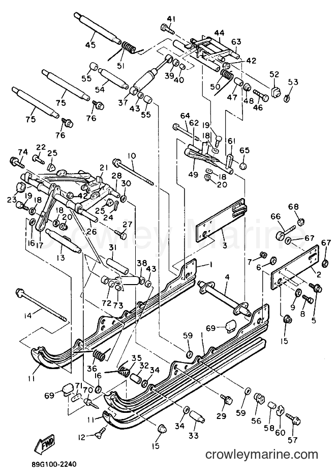 1992 Snowmobile PZ480ST - PZ480ST (88Y2) [010] - TRACK SUSPENSION 2