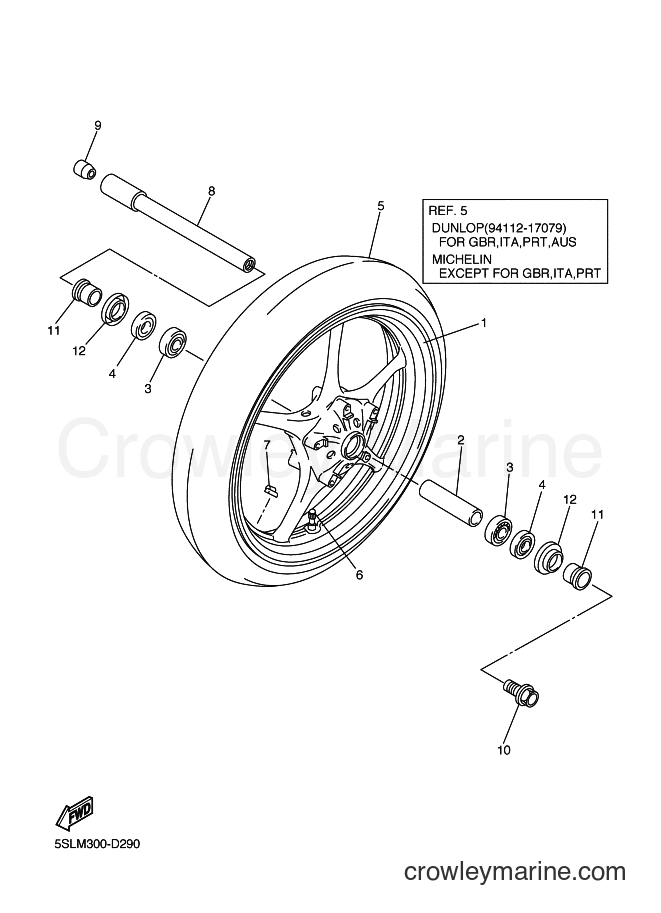 2005 Sport Bike YZF-R6 - YZF-R6 (5SLM) [070] - FRONT WHEEL