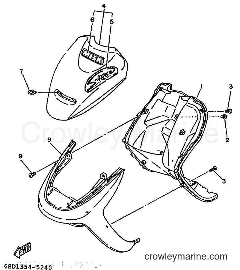 1995 Scooter YA50T - YA50T (4SD1) [999] - LEG SHIELD