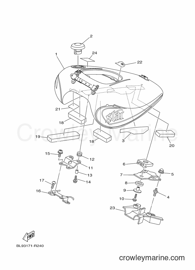 2016 Cruiser XV1900CU - XV1900CU (BL93) [010] - FUEL TANK