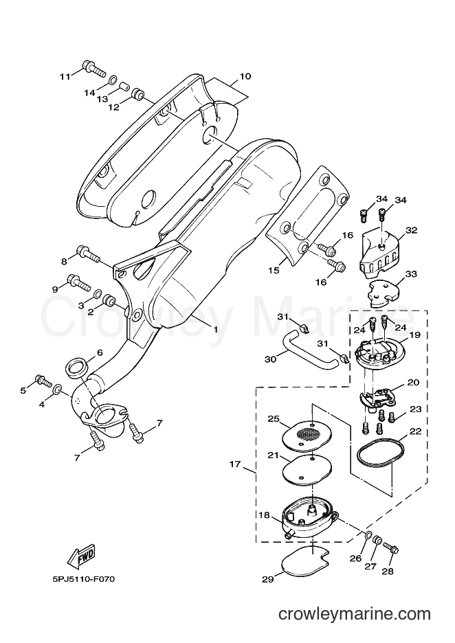 2008 Scooter YW50 - YW50 (5PN6) [010] - EXHAUST