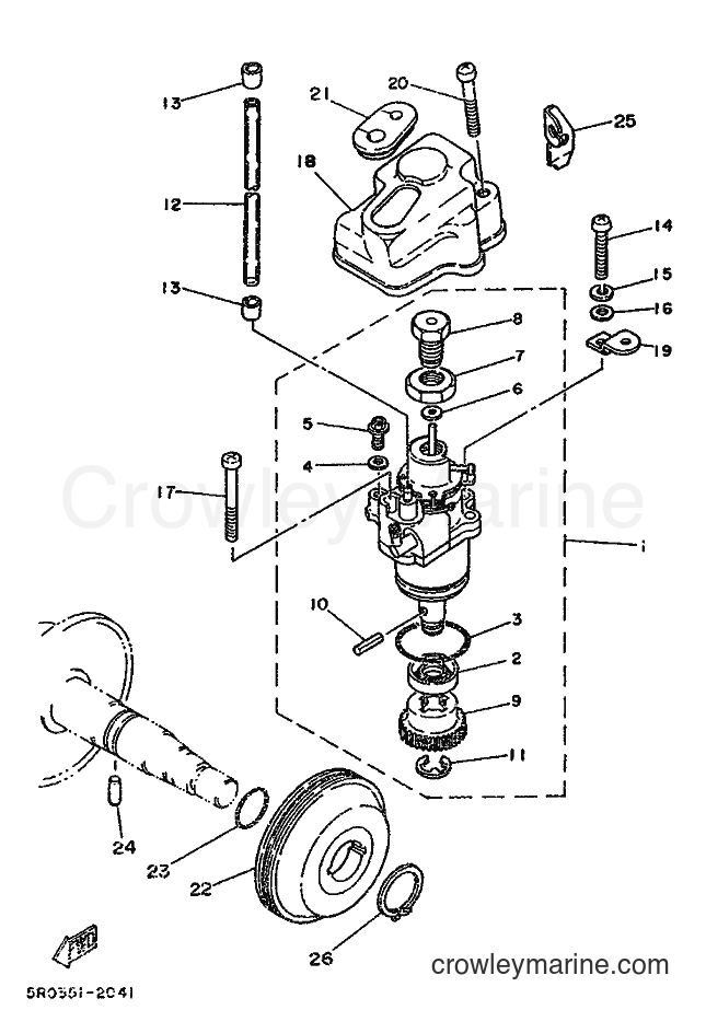 1986 Scooter DT50E - DT50E (1RE) [999] - OIL PUMP