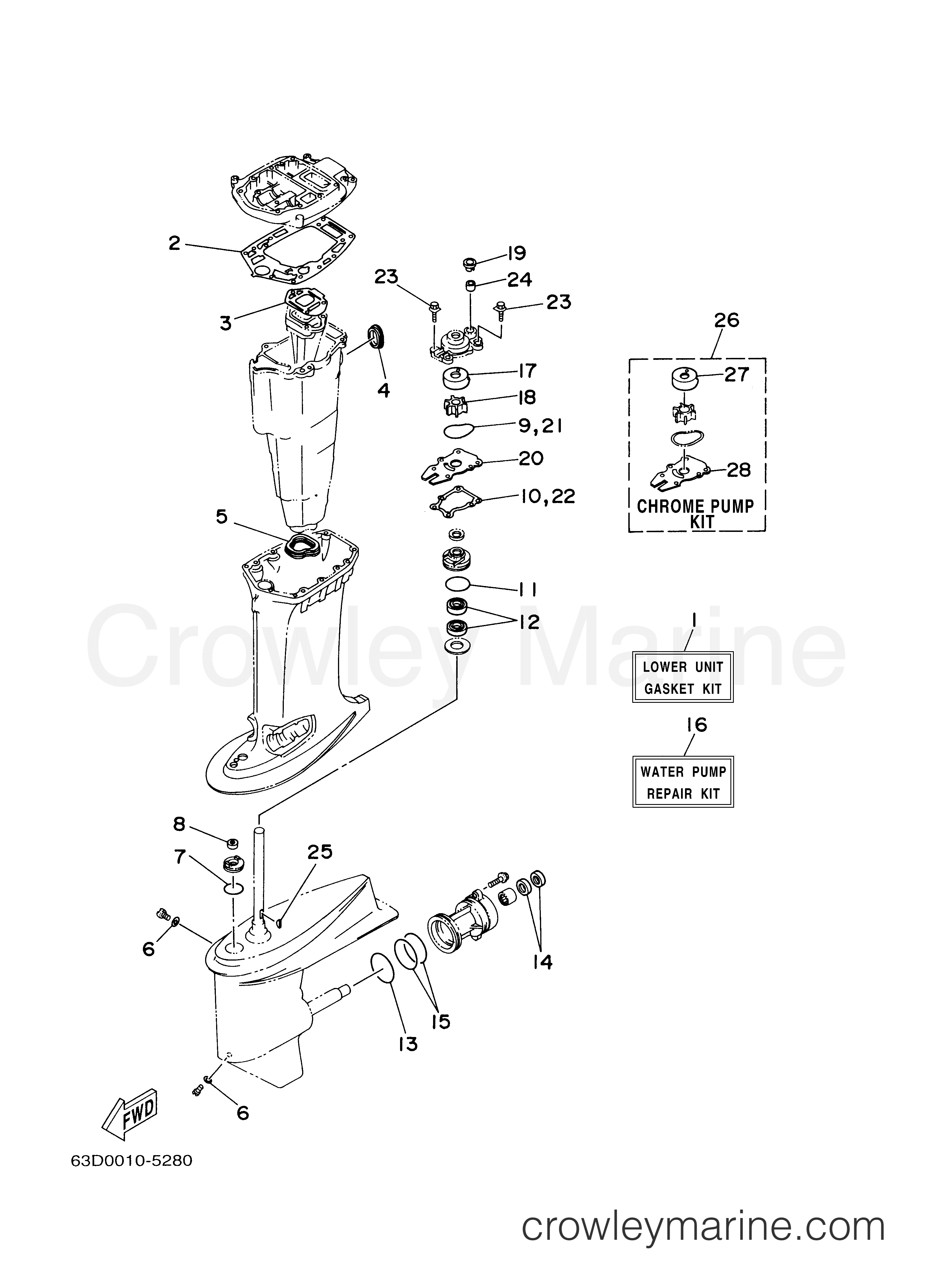 Yamaha Motors 40TLRY - REPAIR KIT 2