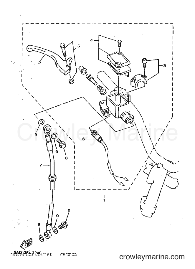 Yamaha Motors YN50 (5ADG) [010] - FRONT MASTER CYLINDER