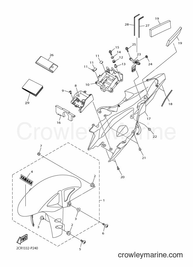 2015 Sport Bike YZF-R1 - YZF-R1 (2CR1) [050] - FENDER