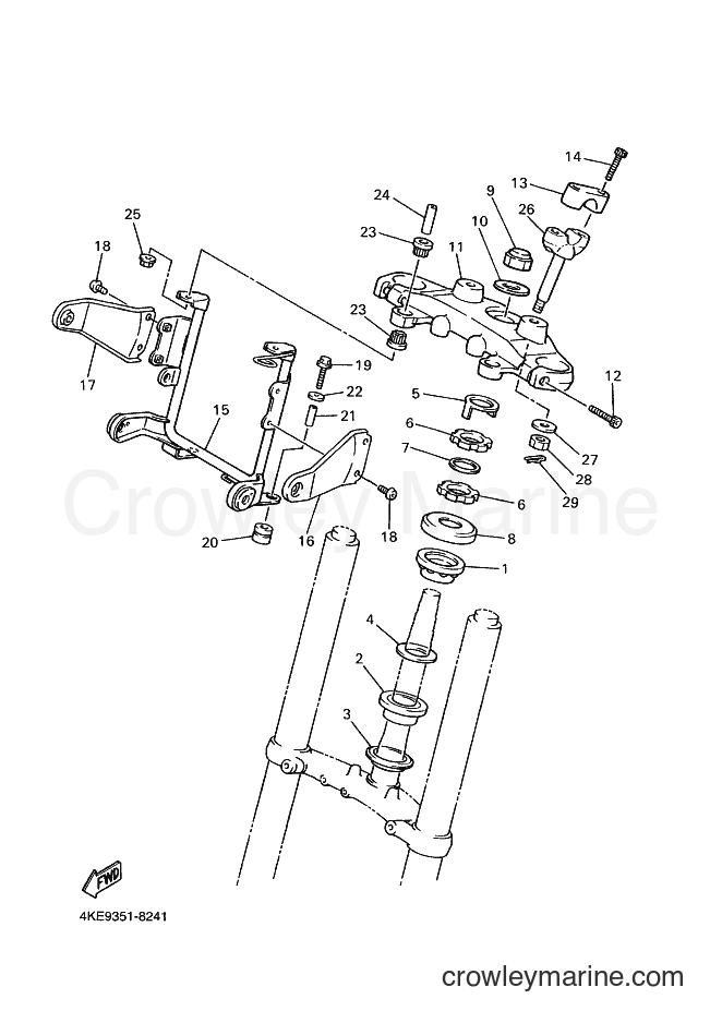 2000 Street Bike XJ600N - XJ600N (4KEB) [020] - STEERING