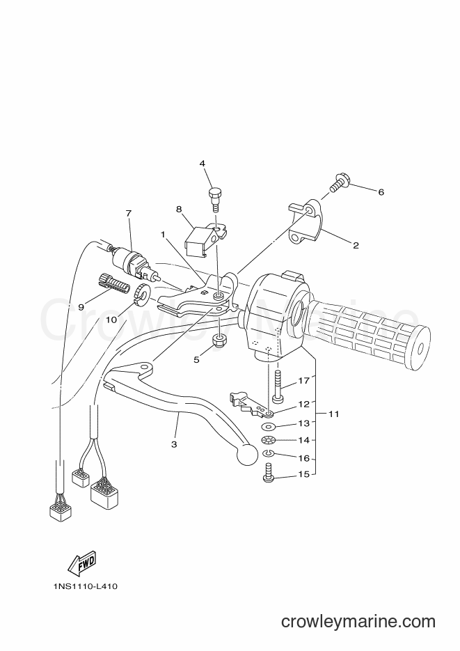 2012 ATV YFM350FWA - YFM350FWA (1NS2) [010] - HANDLE SWITCH & LEVER