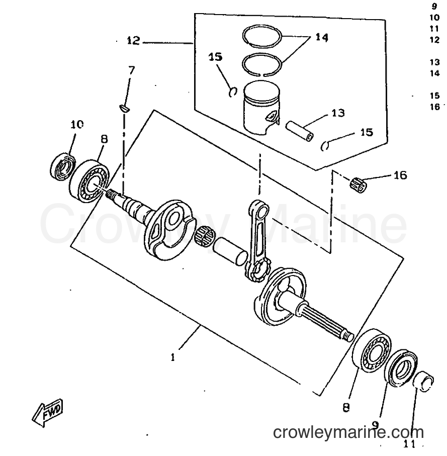 1998 Scooter CW50RS - CW50RS (5CX1) [010] - CRANKSHAFT & PISTON