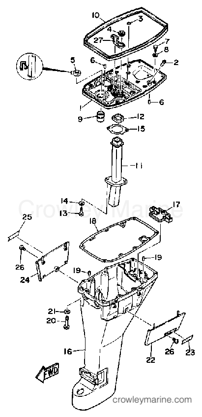 Yamaha Motors F9.9SG - UPPER CASING