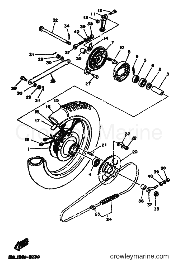 1991 Scooter DT50R - DT50R (4CT2) [999] - REAR WHEEL
