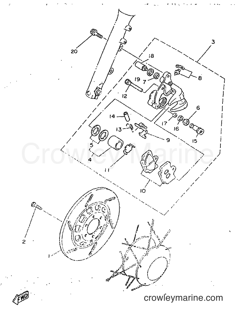 1998 Street Bike SR250 - SR250 (21L2) [010] - FRONT BRAKE CALIPER