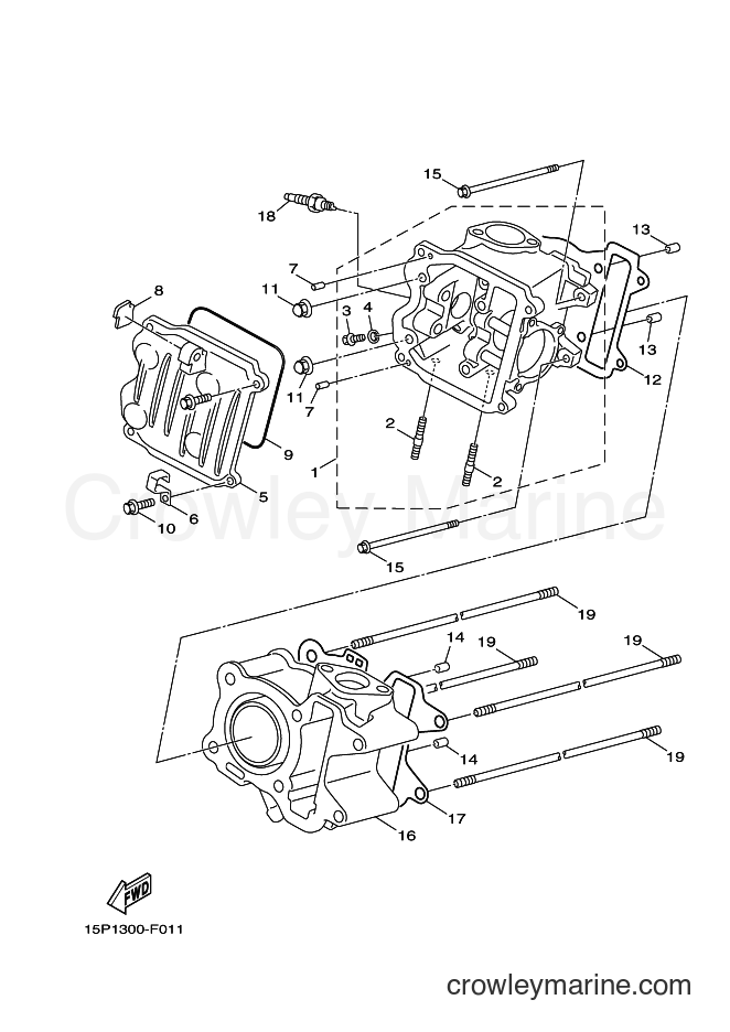 Yamaha Motors XC50 (1TSA) [010] - CYLINDER HEAD