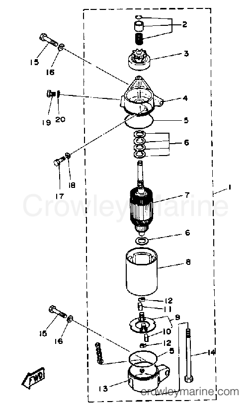 Yamaha Motors 70ETLDA - ELECTRIC MOTOR