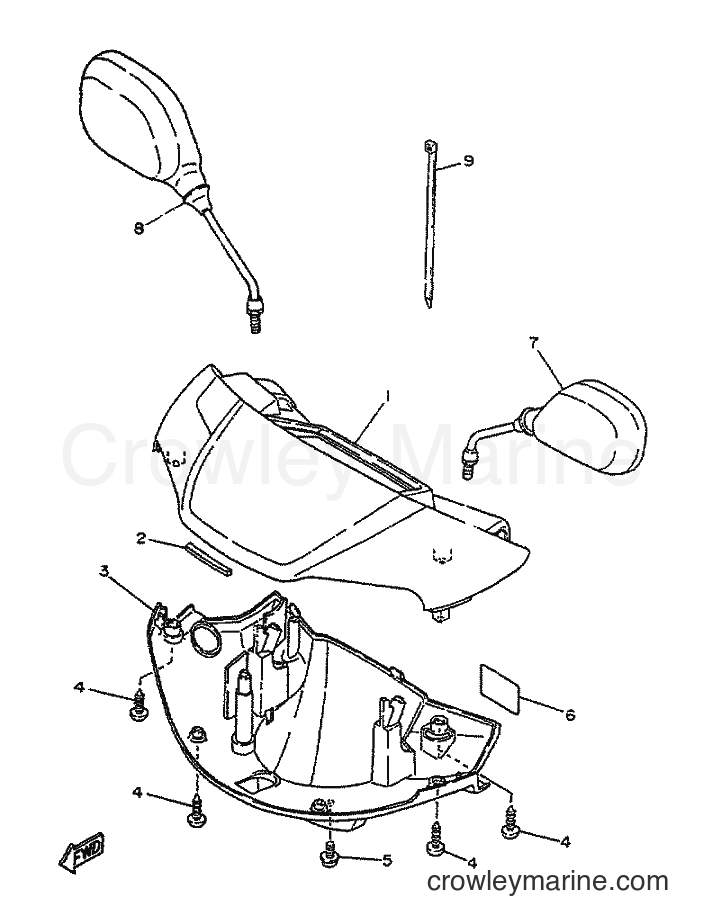 1995 Scooter YA50F - YA50F (4SN2) [999] - COWLING 1