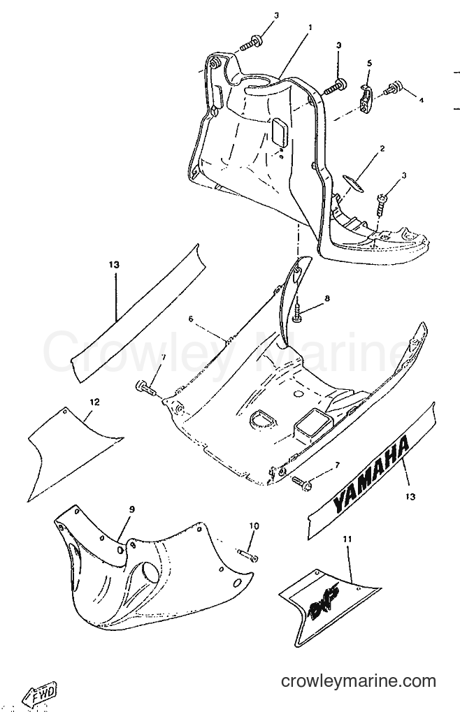 1996 Scooter CW50RSP - CW50RSP (4UR3) [999] - LEG SHIELD