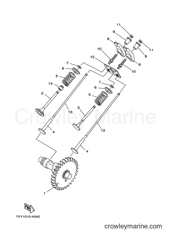 2010 Snowblower YS870JT - YS870JT (7VY3) [010] - CAMSHAFT & VALVE