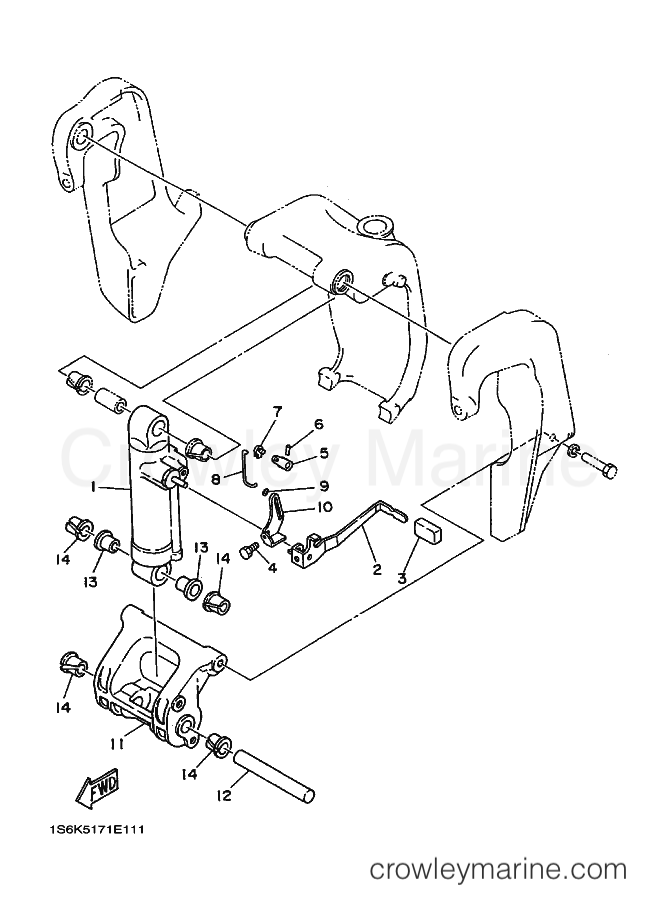 Yamaha Motors E60HM (6K50) [010] - BRACKET 3