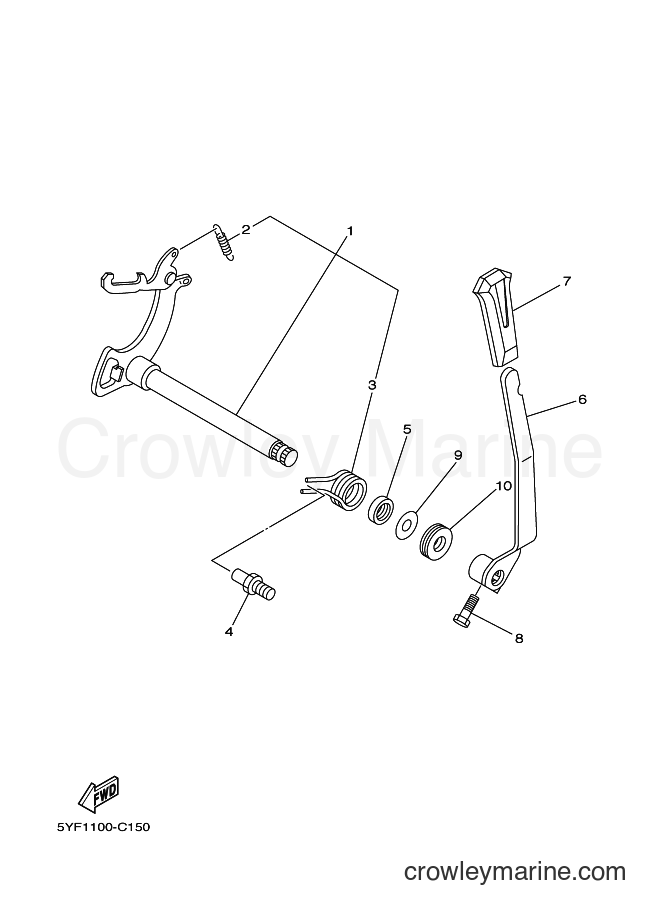 2007 ATV YFM50 - YFM50 (5YFC) [010] - SHIFT SHAFT