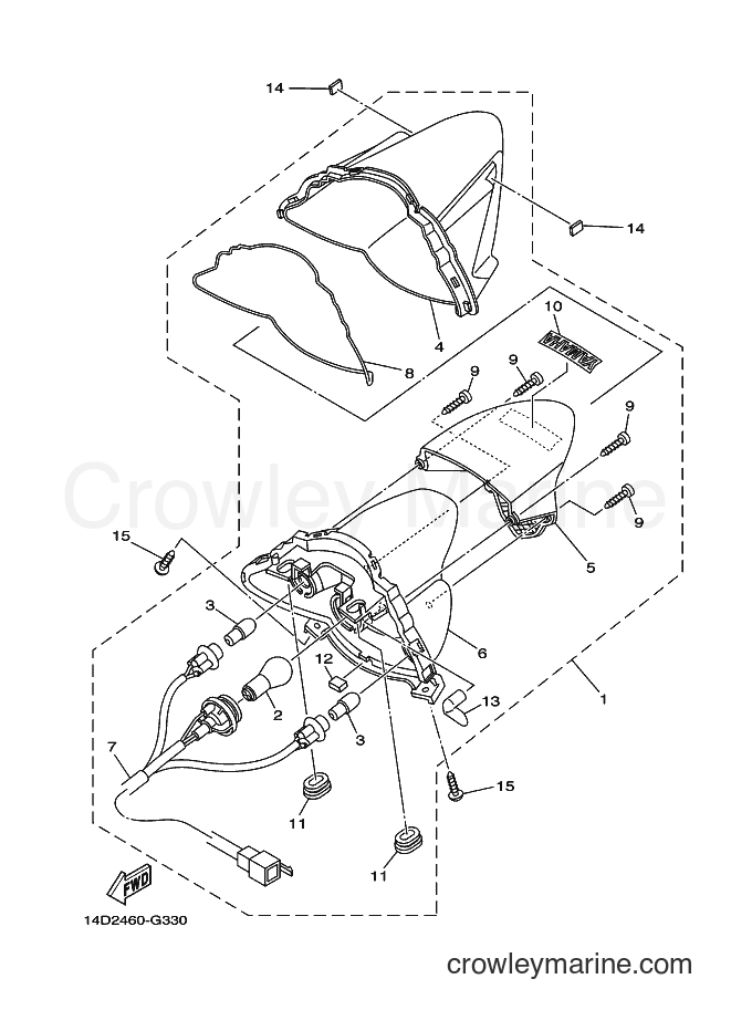 2011 Scooter AL115C - AL115C (14D5) [010] - TAILLIGHT