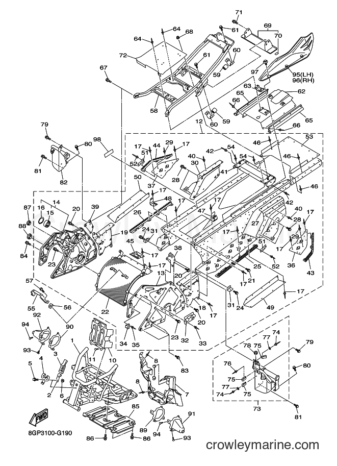 2008 Snowmobile RPZ50M - RPZ50M (8GP4) [010] - FRAME