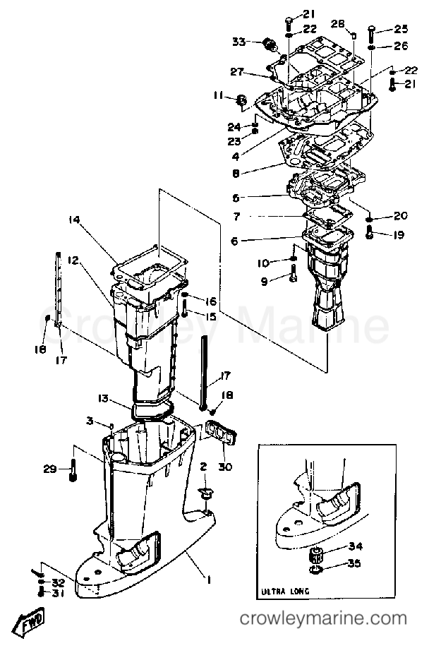Yamaha Motors 115ETXJ - UPPER CASING