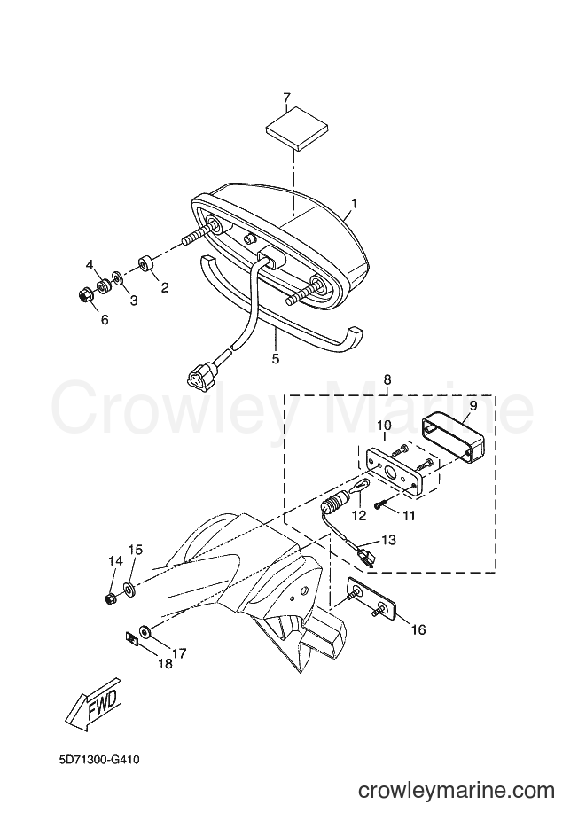2008 Sport Bike YZF-R125 - YZF-R125 (5D71) [080] - TAILLIGHT