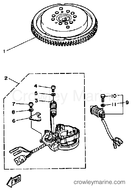 Yamaha Motors 40ESH - CDI MAGNETO (40E 40ET)