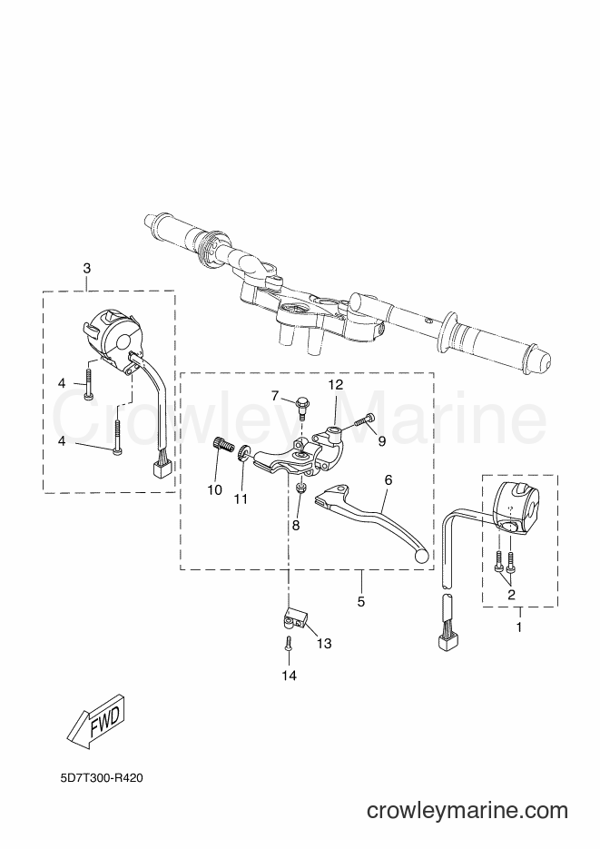 2016 Sport Bike YZF-R125A - YZF-R125A (5D7T) [080] - HANDLE SWITCH & LEVER