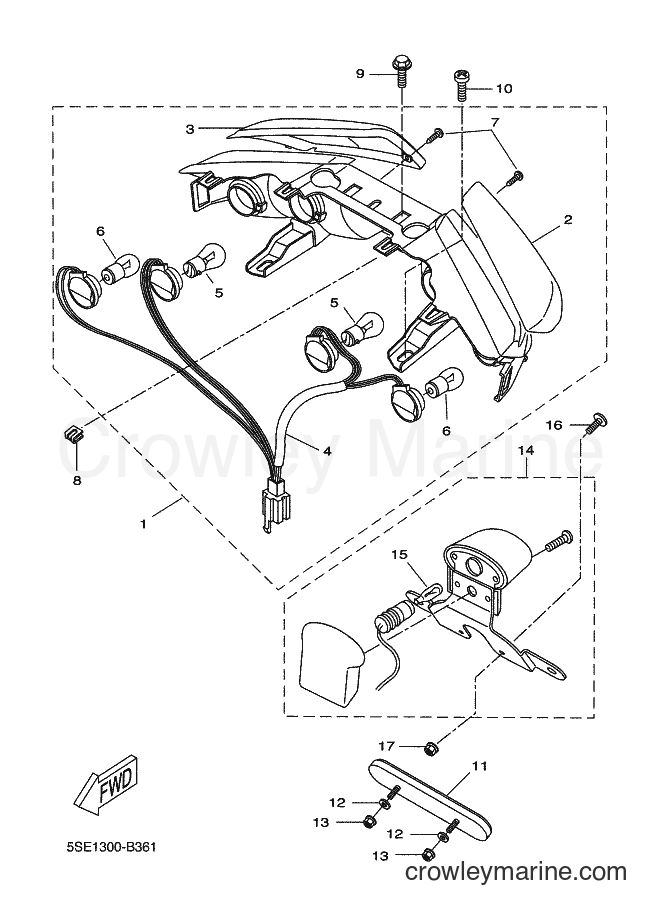 2004 Scooter VP300 - VP300 (1S61) [080] - TAILLIGHT