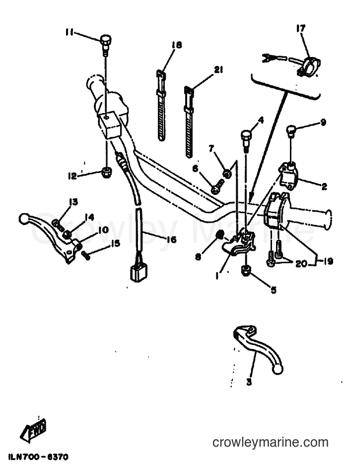 1990 Dirt Bike TT250 - TT250 (3DC2) [010] - HANDLE SWITCH & LEVER