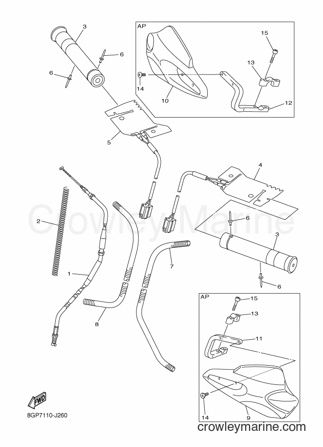 Yamaha Motors RPZ50M (8GPF) [020] - CONTROL CABLE