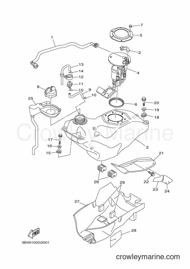 2008 ATV YFM700FWA - YFM700FWA (5C02) [010] - FUEL TANK